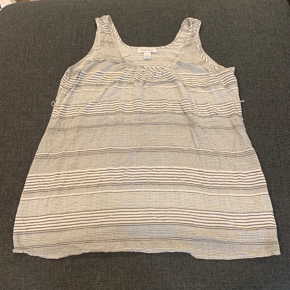 Motherhood maternity striped tank blouse size L